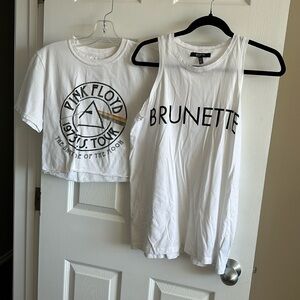 Pink Floyd, 1973 US tour crop top, brunette, tank top XXS
